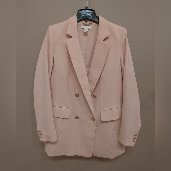 H&M Light Pink Double Breasted Blazer - Picture 1 of 6